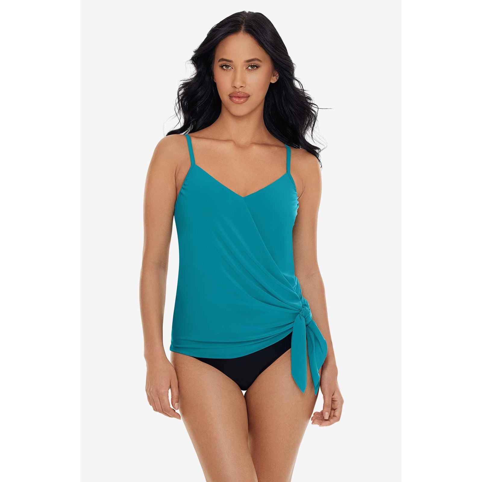 Magicsuit Alex Tankini Top Pacific Teal Underwire Side Tie Swimwear 6006040 12